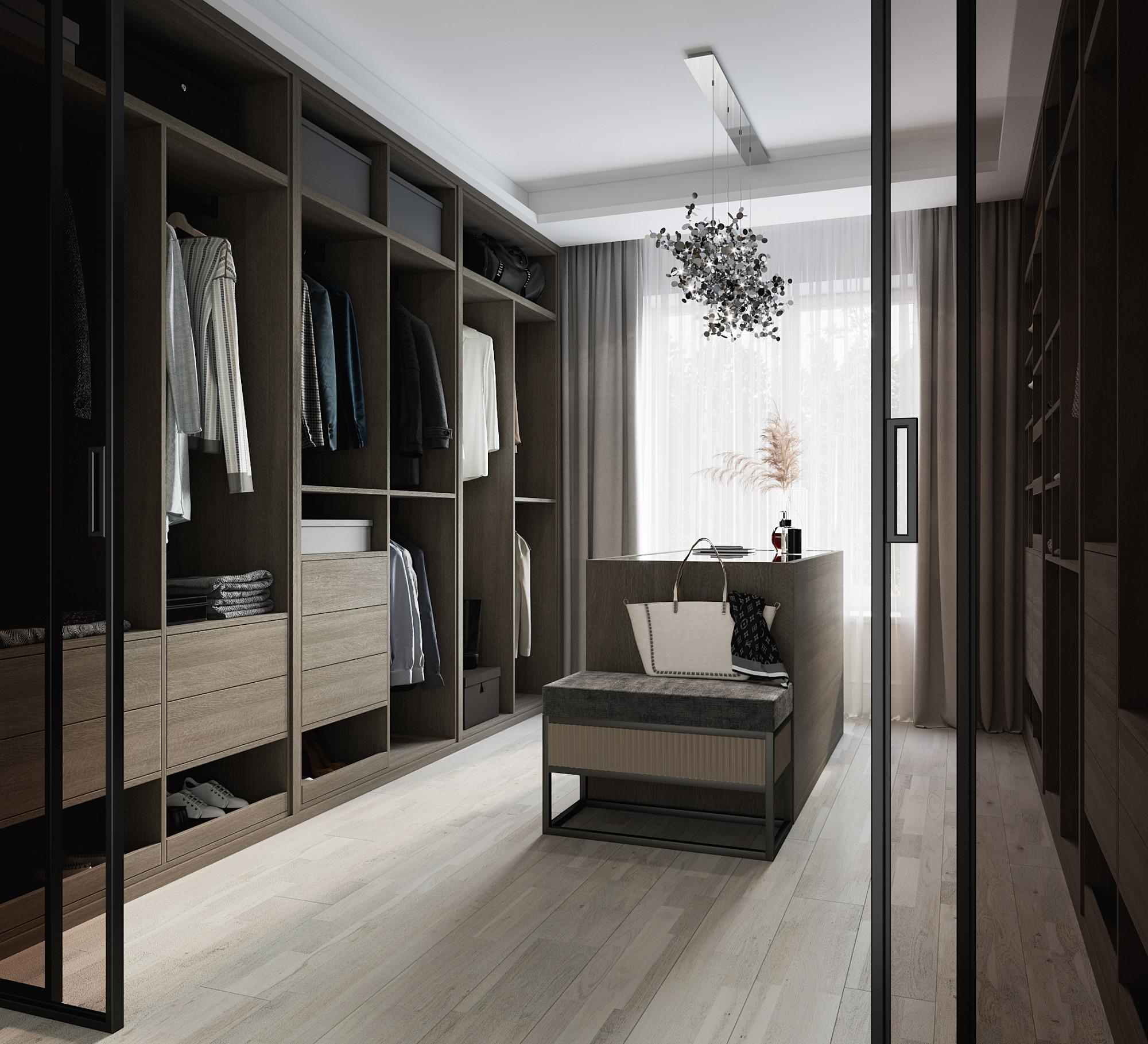 Гардеробная №2 на 2 этаже в Стиле 