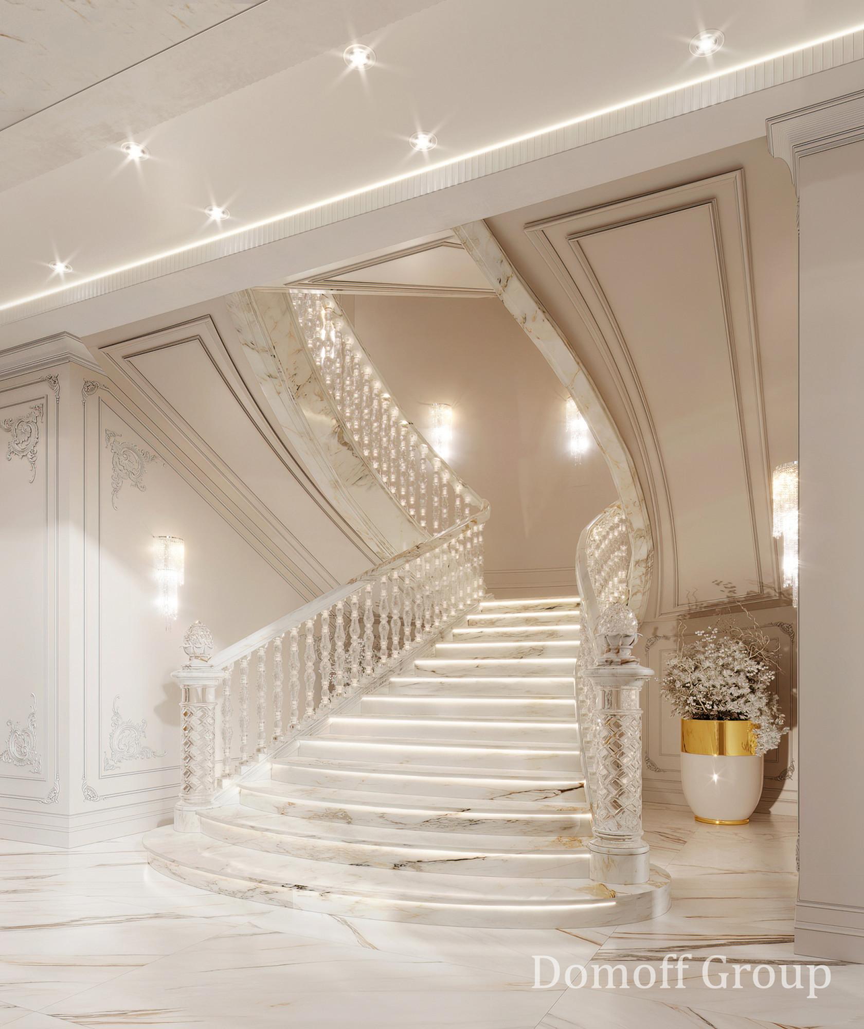 Лестничный холл 1 этажа в Стиле 