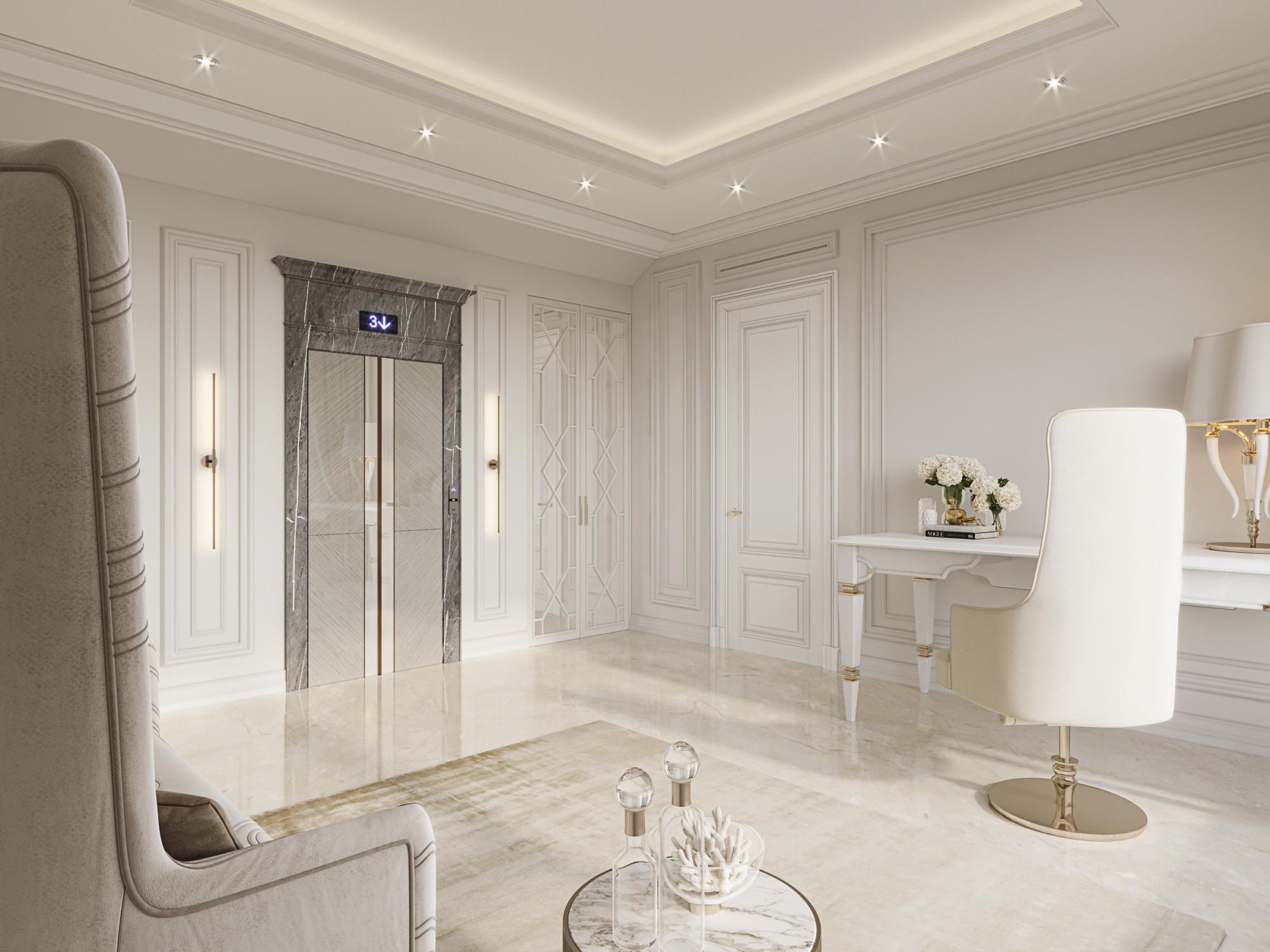 Холл 3 этажа в Стиле 