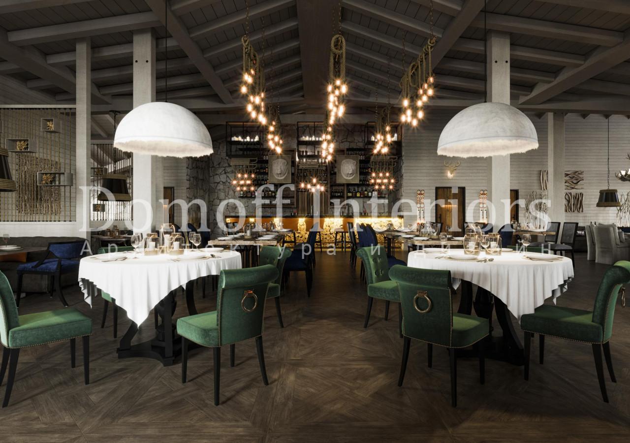Ресторан Alpine на горнолыжном курорте Коммерческая недвижимость Этнический Шале фото №2