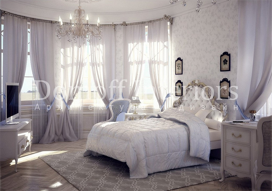 Текстиль в спальне в классическом стиле