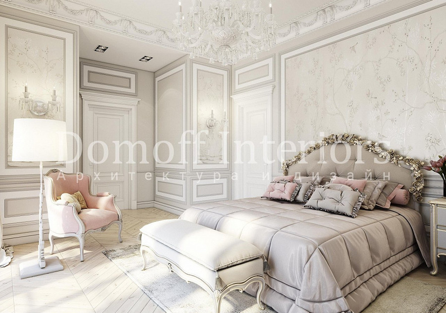 Хозяйская спальня в классическом стиле